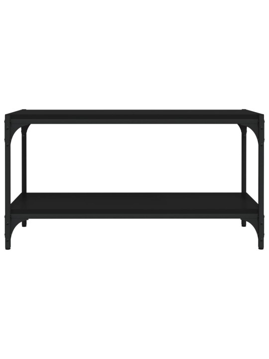 TV skříňka černá 80 x 33 x 41 cm kompozitní dřevo a ocel