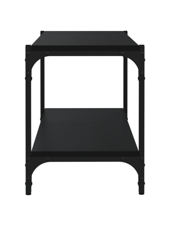 TV skříňka černá 80 x 33 x 41 cm kompozitní dřevo a ocel