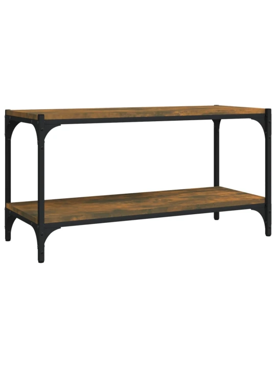 TV skříňka kouřový dub 80 x 33 x 41 cm kompozitní dřevo a ocel