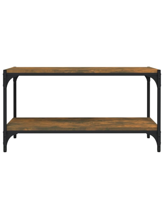 TV skříňka kouřový dub 80 x 33 x 41 cm kompozitní dřevo a ocel