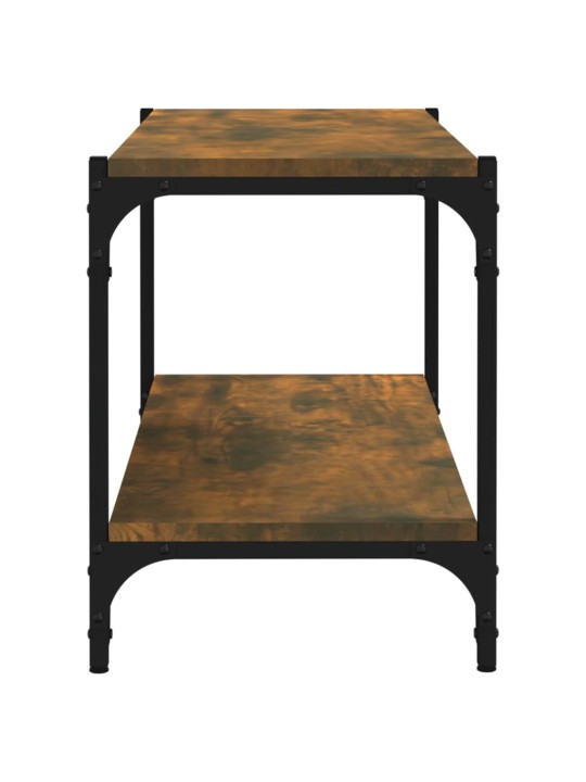 TV skříňka kouřový dub 80 x 33 x 41 cm kompozitní dřevo a ocel