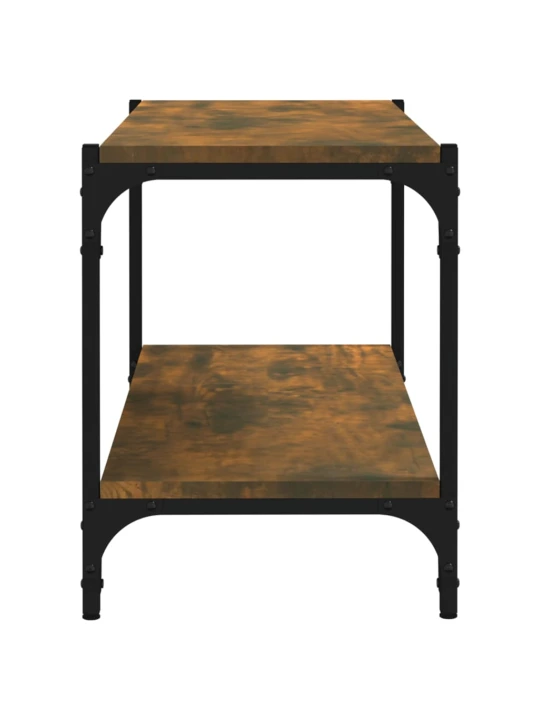 TV skříňka kouřový dub 80 x 33 x 41 cm kompozitní dřevo a ocel