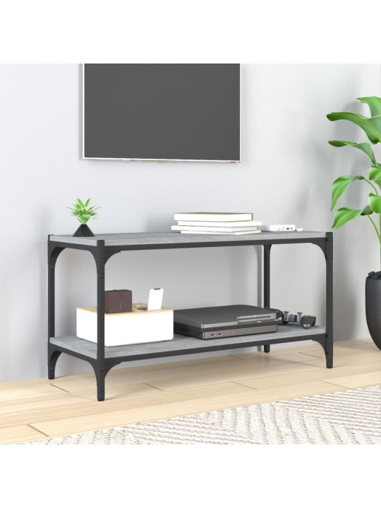 TV skříňka šedá sonoma 80 x 33 x 41 cm kompozitní dřevo a ocel