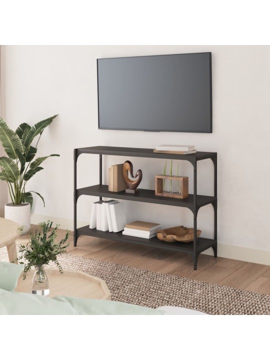 Knihovna černá 100x33x70,5 cm kompozitní dřevo a ocel