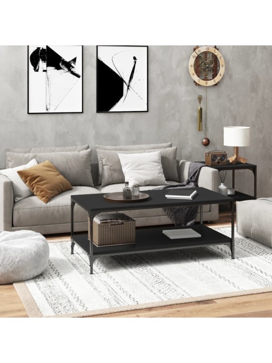 Konferenční stolek černý 100x50x40 cm kompozitní dřevo