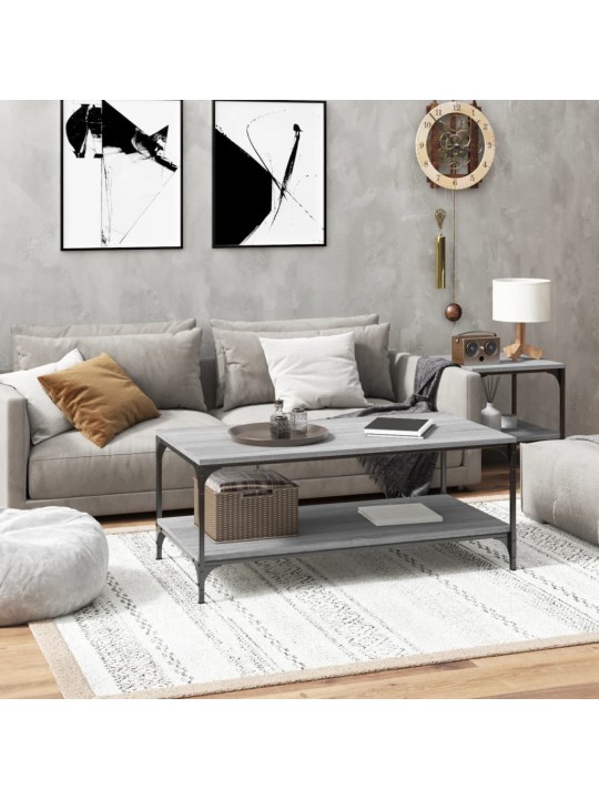 Konferenční stolek šedý sonoma 100x50x40 cm kompozitní dřevo