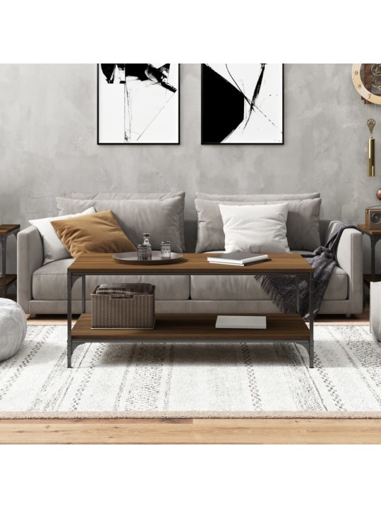 Konferenční stolek hnědý dub 100x50x40 cm kompozitní dřevo