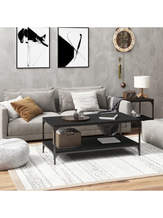 Konferenční stolek černý 80 x 50 x 40 cm kompozitní dřevo
