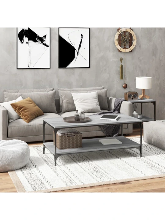 Konferenční stolek šedý sonoma 80x50x40 cm kompozitní dřevo