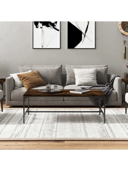 Konferenční stolek kouřový dub 80x50x35 cm kompozitní dřevo