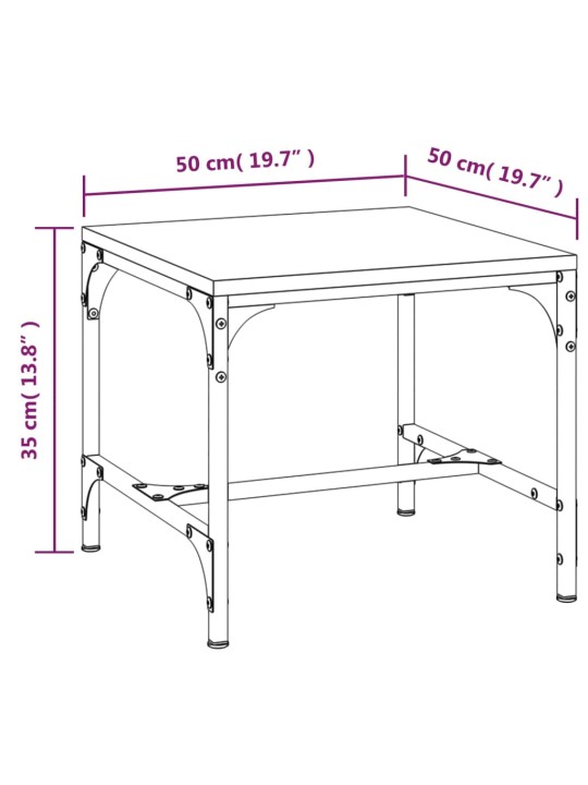 Konferenční stolek kouřový dub 50 x 50 x 35 cm kompozitní dřevo