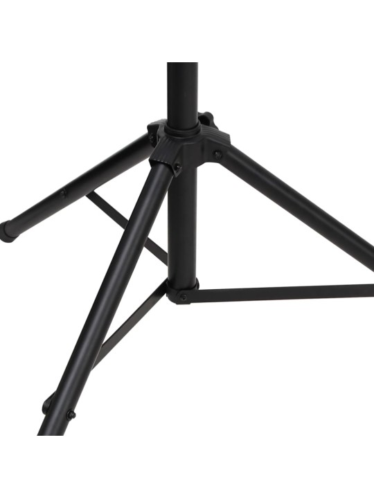 Světelná rampa se stojany černá 338 x 115 x (180–300) cm ocel
