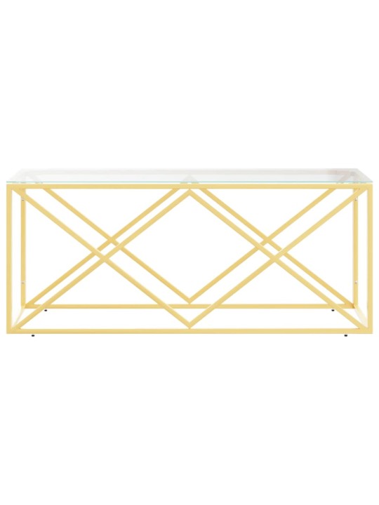 Konferenční stolek 110 x 45 x 45 cm nerezová ocel a sklo