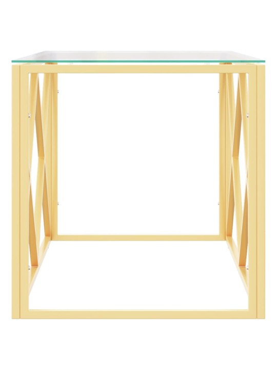 Konferenční stolek 110 x 45 x 45 cm nerezová ocel a sklo