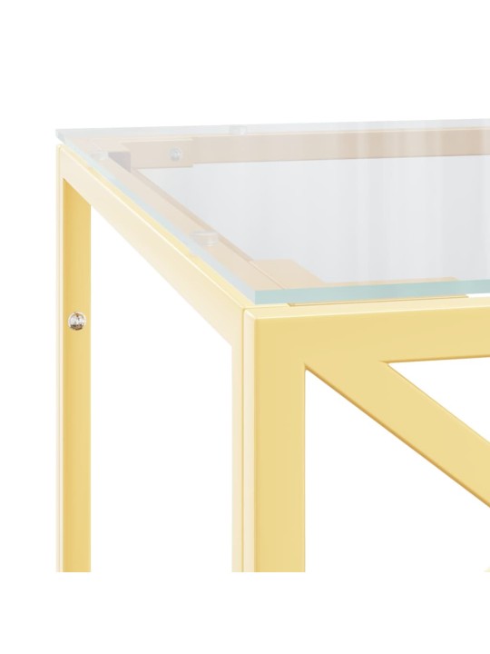 Konferenční stolek 110 x 45 x 45 cm nerezová ocel a sklo