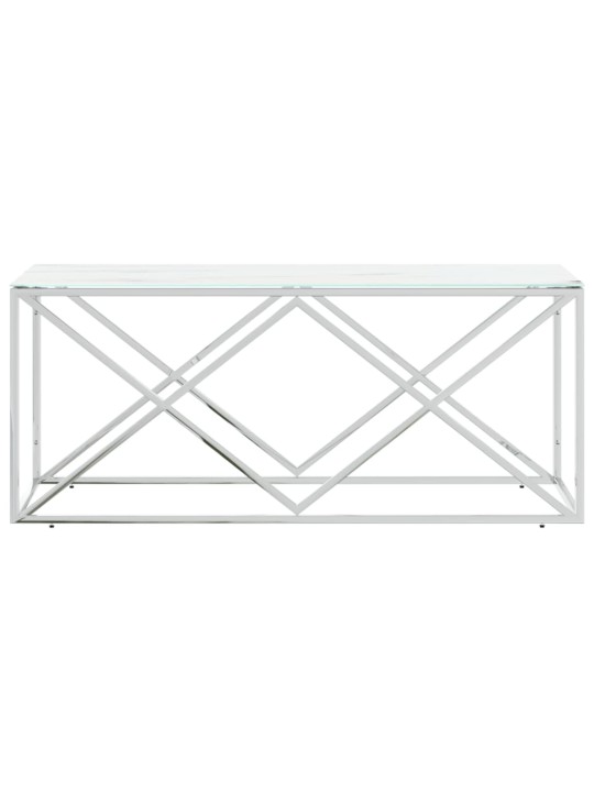 Konferenční stolek 110 x 45 x 45 cm nerezová ocel a sklo