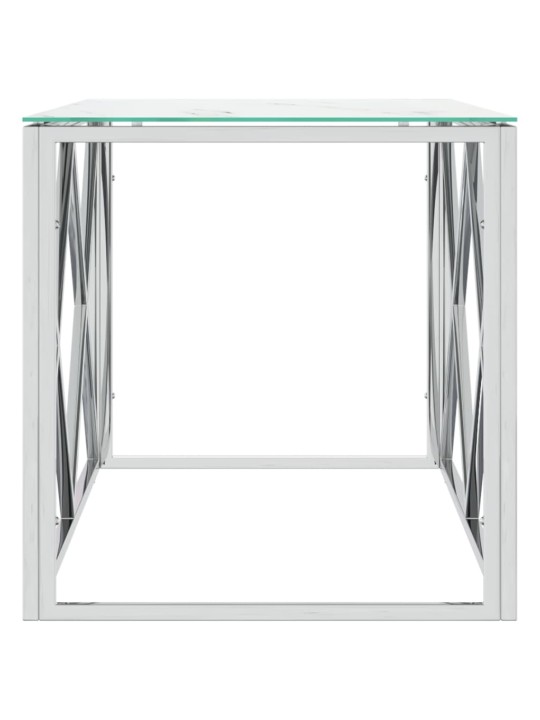 Konferenční stolek 110 x 45 x 45 cm nerezová ocel a sklo