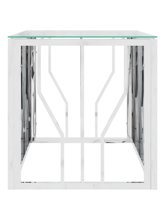 Konferenční stolek 110 x 45 x 45 cm nerezová ocel a sklo