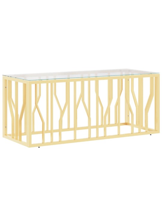 Konferenční stolek 110 x 45 x 45 cm nerezová ocel a sklo