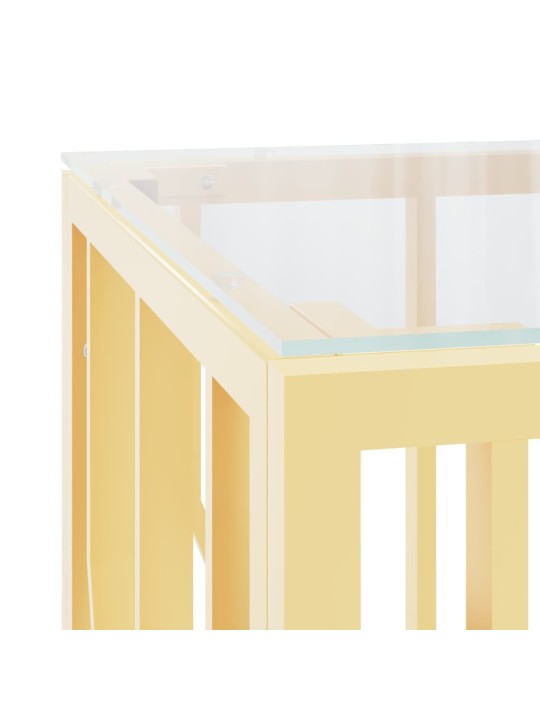 Konferenční stolek 110 x 45 x 45 cm nerezová ocel a sklo