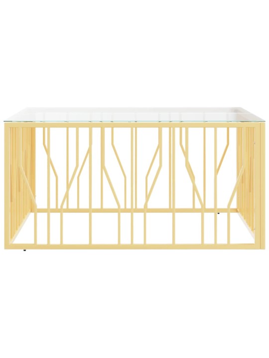 Konferenční stolek 100 x 100 x 50 cm nerezová ocel a sklo