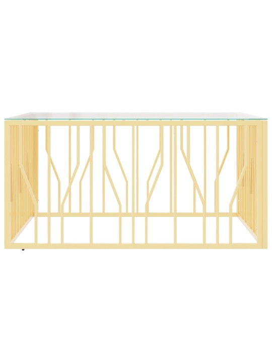 Konferenční stolek 100 x 100 x 50 cm nerezová ocel a sklo