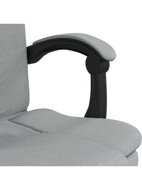 Polohovací kancelářská židle světle šedá textil