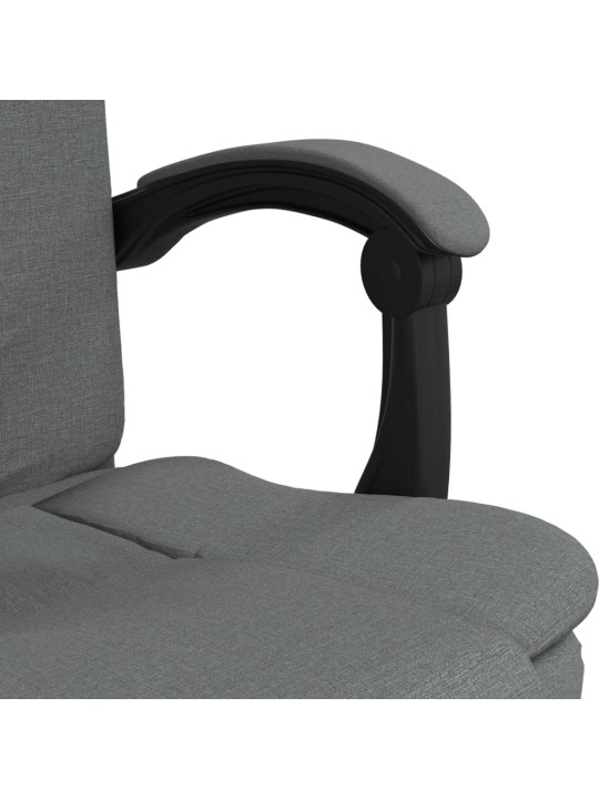 Polohovací kancelářská židle tmavě šedá textil