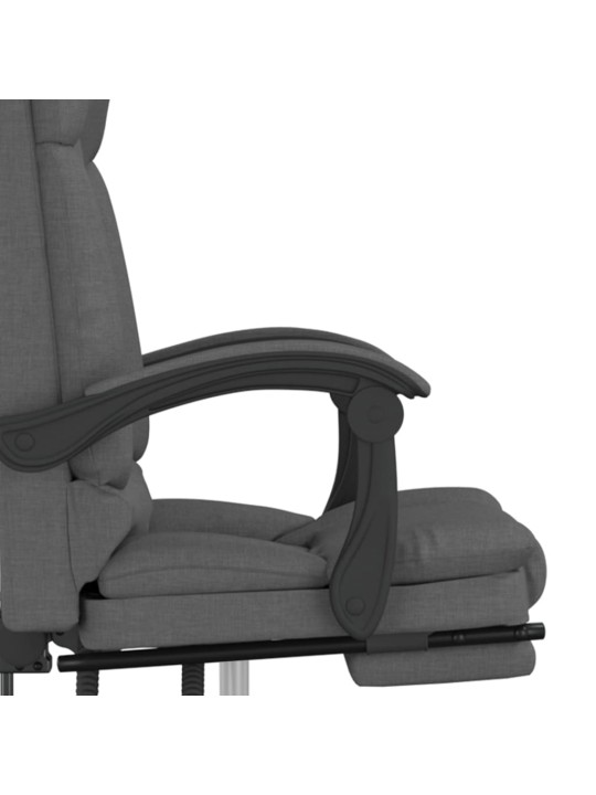 Masážní polohovací kancelářské křeslo tmavě šedé textil