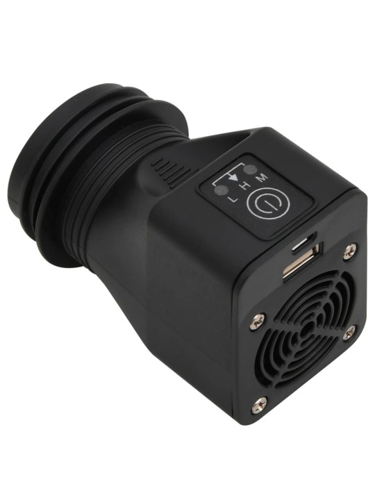 Vařič na dřevo s USB ventilátorem stříbrný 35,5x26x28 cm ocel