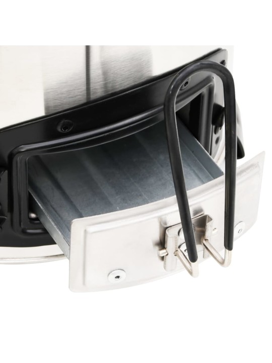 Vařič na dřevo s USB ventilátorem stříbrný 35,5x26x28 cm ocel