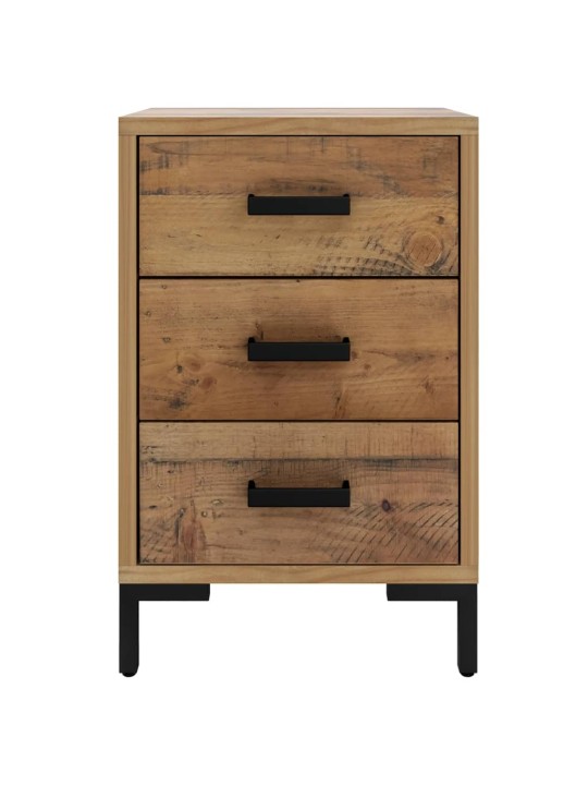 Noční stolek hnědý 40x30x55 cm masivní recyklované dřevo