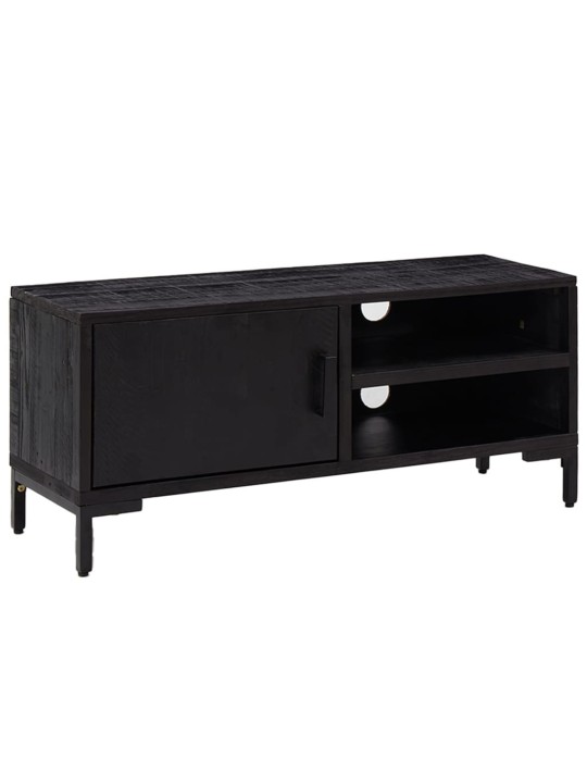Tv stolek černý 90 x 30 x 40 cm masivní borové dřevo