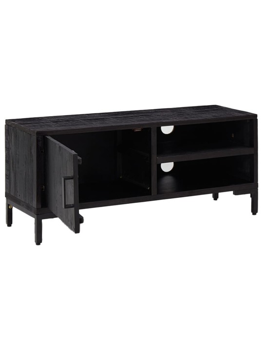 Tv stolek černý 90 x 30 x 40 cm masivní borové dřevo