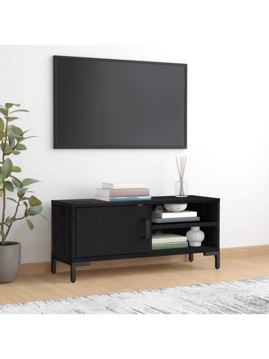 Tv stolek černý 90 x 30 x 40 cm masivní borové dřevo