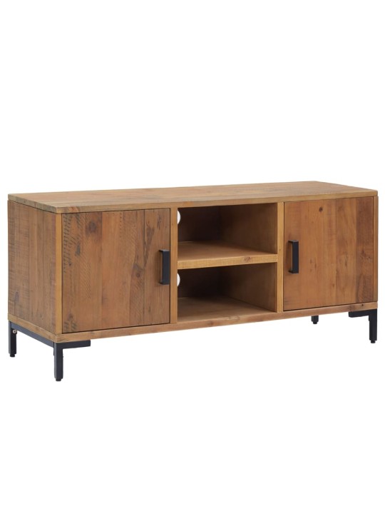 Tv stolek hnědý 110 x 35 x 48 cm masivní borové dřevo