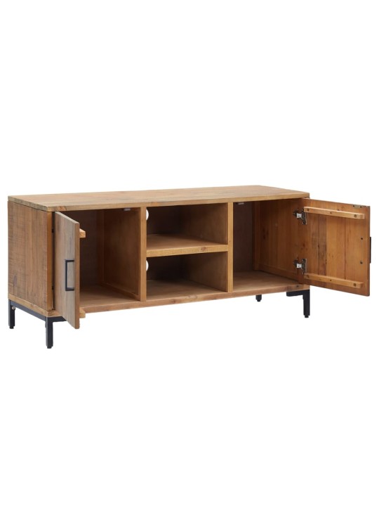 Tv stolek hnědý 110 x 35 x 48 cm masivní borové dřevo