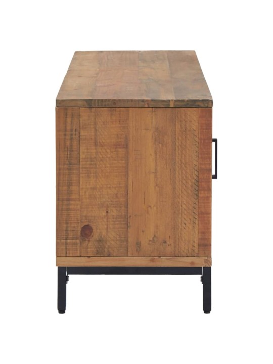 Tv stolek hnědý 110 x 35 x 48 cm masivní borové dřevo