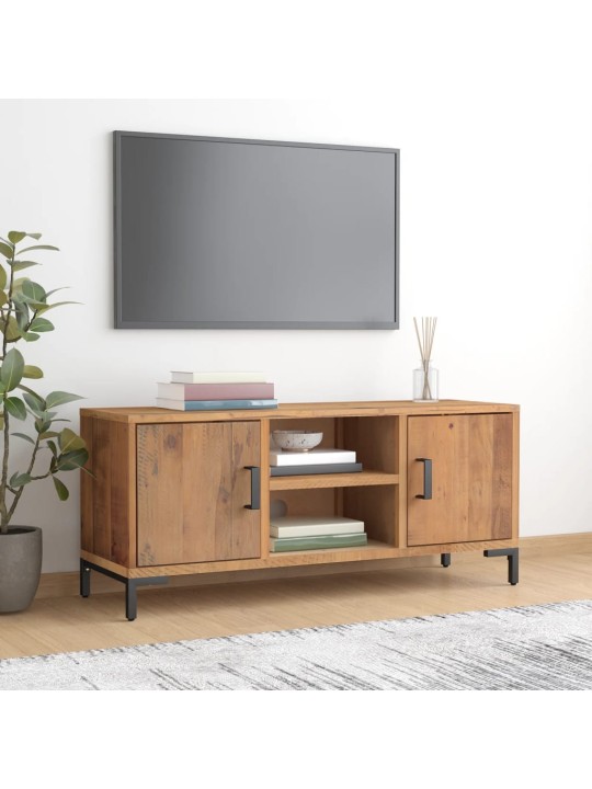 Tv stolek hnědý 110 x 35 x 48 cm masivní borové dřevo