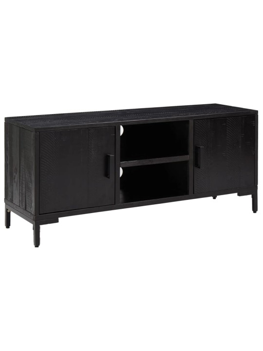 Tv stolek černý 110 x 35 x 48 cm masivní borové dřevo