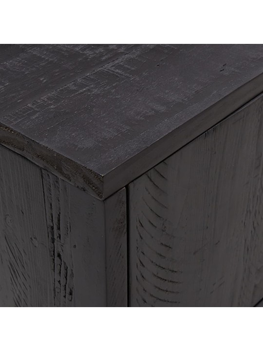 Tv stolek černý 110 x 35 x 48 cm masivní borové dřevo