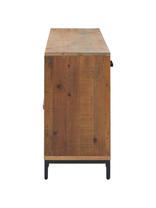 Příborník hnědý 110 x 35 x 70 cm masivní borové dřevo