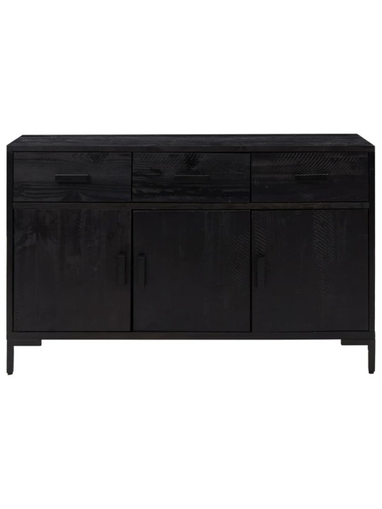 Příborník černý 110 x 35 x 70 cm masivní borové dřevo