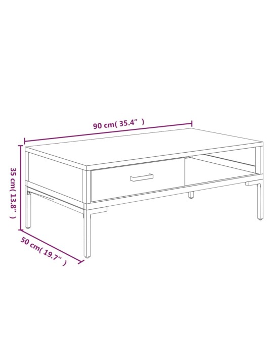 Konferenční stolek 90 x 50 x 35 cm masivní borovice