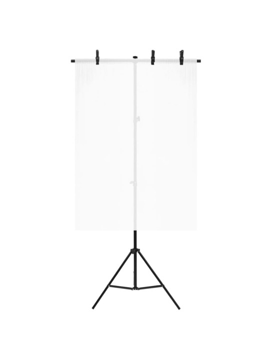 Stojan na fotopozadí ve tvaru T černý 91 x 60 x (70–200) cm