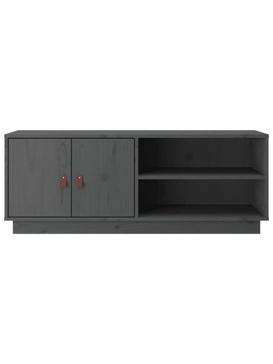 TV skříňka šedá 105 x 34 x 40 cm masivní borové dřevo