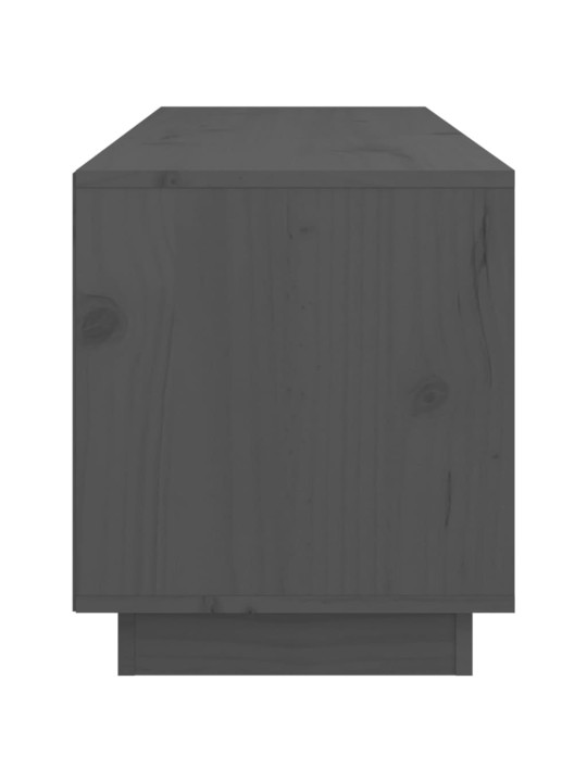 TV skříňka šedá 105 x 34 x 40 cm masivní borové dřevo