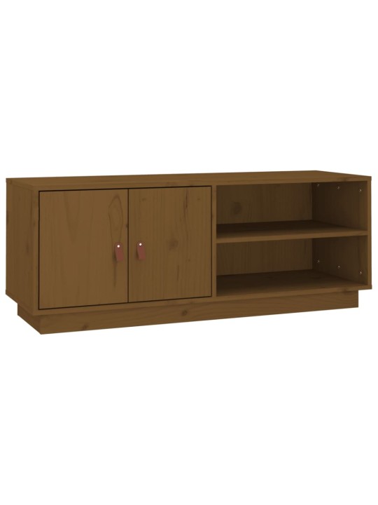 TV skříňka medově hnědá 105 x 34 x 40 cm masivní borové dřevo