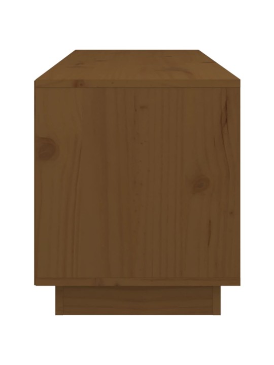 TV skříňka medově hnědá 105 x 34 x 40 cm masivní borové dřevo