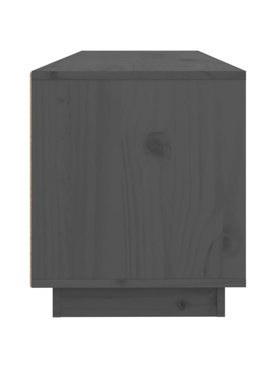 TV skříňka šedá 100 x 34 x 40 cm masivní borové dřevo